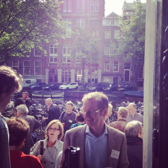 City of Amsterdam folk, arriving for the "kennisdag".