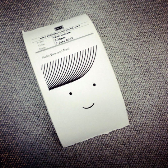 Little Printer's little print-out.