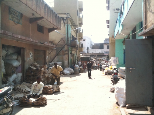 From a visit to <a href="http://www.flickr.com/photos/akashb/sets/72157603918486872/">Bangalore's City Market</a>, the recycling network's major node.