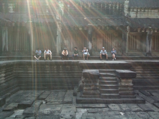 Some of my fellow students in the heart of Angkor Wat. One can easily imagine how glorious the Khmer civilization once had been. 