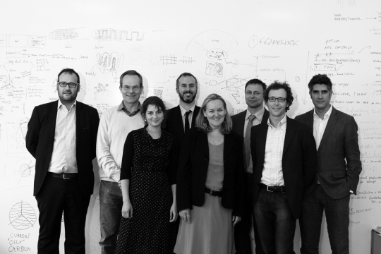 Left to Right: Federico Parolotto, Janne Hukkinen, Katharina Schmidt, Dan Hill, Patricia McCarney, Seppo Junnila, Matthias Rudolph, Alejandro Aravena.