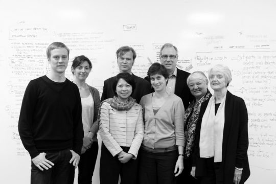 Left to Right: Roope Mokka, Maja Kecman, Lim Lai Cheng, Juha Teperi, Linda Nathan, Darrel Rhea, Ann McCormick, Jane Bernstein