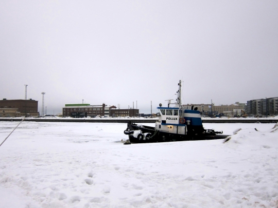 A view across the water to Jätkäsaari. 2011-2012 will see big changes here.