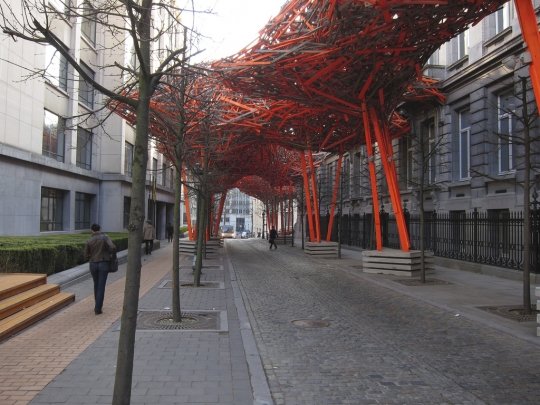 Outside the Flemish Parliament, venue of the SEE Project Final Conference: Policy, Innovation & Design